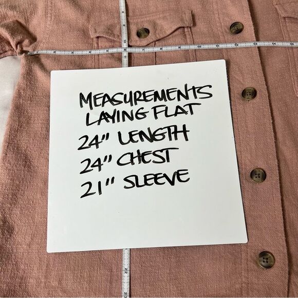 American Eagle Outfitters Women's Size Medium Mauve  Pink Shacket Shirt Jacket - Picture 6 of 7